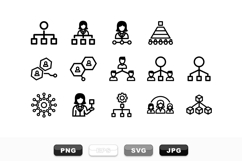 Business Network Icons Set for Corporate Projects Product Image 1