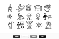 Hand Drawn Business Success Icons Set for Presentations Product Image 1