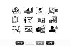 Business Analytics Vector Icon Set Bundle Product Image 1