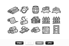Rustic Woodworking Tools And Timber SVG Bundle Product Image 1