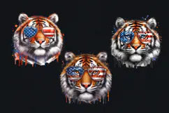 4th of July Tiger sublimation print design PNG Product Image 2