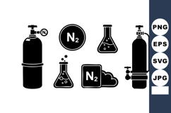Nitrogen Gas Tank Chemical Flask Vector Product Image 1