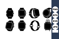 Smart Watch Icons Various Styles Vector Set Product Image 1