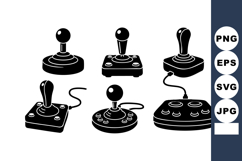 Retro Joystick Game Controllers Vector Illustration Product Image 1