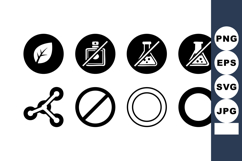 Science Icons Leaf Forbidden Chemistry Vector Product Image 1