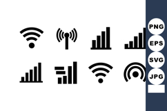 Wireless Signal Icons Collection Vector Illustration Product Image 1