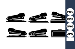 Stapler Office Tool Black Silhouette Vector Illustration Product Image 1