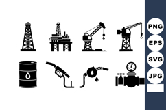 Oil Drilling Rig Platform Fuel Gas Meter Vector Product Image 1