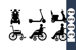Wheelchair Scooter Electric Mobility Bike Vector Product Image 1