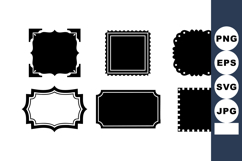 Set of Six Vintage Black and White Frames Product Image 1