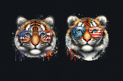 4th of July Tiger sublimation print design PNG Product Image 2