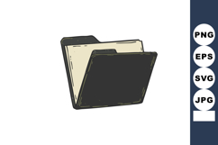Folder icon with open file folder design for organization an Product Image 1