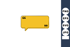 Yellow quotation mark speech bubble vector design for commun Product Image 1
