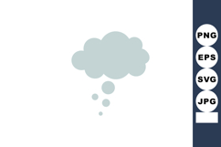 Thought bubble vector icon symbol representing thinking and Product Image 1