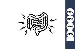 Human Digestive System Intestines Pain Vector Product Image 1