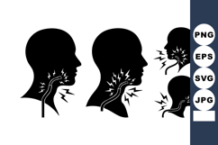 Throat Pain Neck Discomfort Vector Icons Health Product Image 1