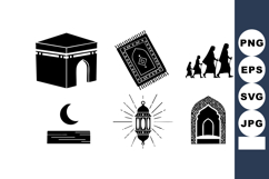 Islamic Religious Symbols Mosque Vector Illustration Product Image 1