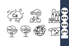 Air Pollution Environmental Impact Illustration Vector Product Image 1