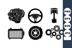 Car Engine Steering Wheel Piston Radiator Brake Disc Gears V Product Image 1