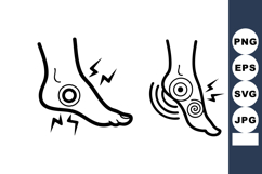 Foot Pain Vector Ankle Heel Discomfort Illustration Product Image 1
