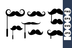 Vintage Moustache Props for Photo Booth Fun Product Image 1