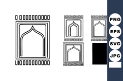 Islamic Arch Window Vector Set Ornamental Design Product Image 1