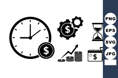 Business Finance Clock Time Money Investment Vector Product Image 1