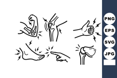Human Joint Pain Illustration Arm Hand Knee Foot Product Image 1