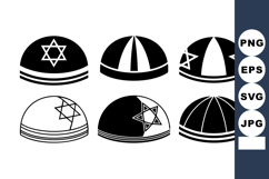 Jewish Kippah Star Of David Headwear Vector Product Image 1