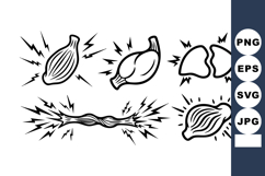 Muscle Pain Strain Icons Vector Illustration Product Image 1