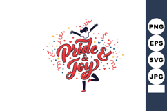 Pride and joy celebration with joyful person and colorful co Product Image 1