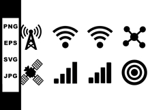 Communication and wireless technology icons including Product Image 1
