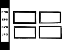 Four black rectangular frames with rough edges arranged in Product Image 1
