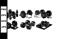 Dumbbells with fitness accessories for strength training Product Image 1