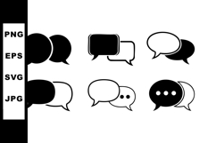 Speech bubbles vector set for communication design and Product Image 1