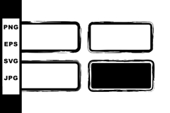 Grunge Style Four Rectangular Frames with Distressed Edges Product Image 1