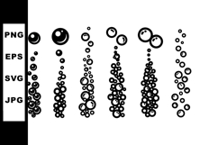 Black bubble clusters vector design showing various sizes Product Image 1