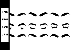 Collection of various eyebrow shapes and styles for beauty a Product Image 1