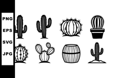 Cactus Vector Collection with Different Types and Shapes for Product Image 1