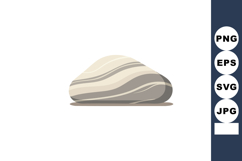 Smooth Beige and Gray Rock Stone Vector Illustration with Sh Product Image 1