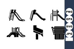 Playground slide with ladder and climbing frame vector icon Product Image 1