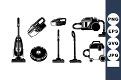 Various vacuum cleaner types vector including upright, hand Product Image 1