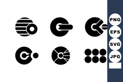 Abstract circular shapes vector collection with minimalist b Product Image 1