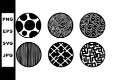 Abstract monochrome circular patterns with varied geometric Product Image 1