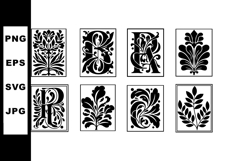 Vintage ornamental floral designs with intricate leaf patter Product Image 1