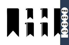 Simple Black Bookmark Vector Icons Collection Product Image 1