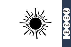 Black Sunburst Design Radiating Rays Vector Illustration Product Image 1