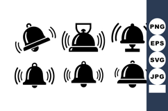 Set of Ringing Bell Icons in Various Styles Product Image 1