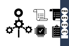 Business Process Management Checklist Icons Vector Product Image 1