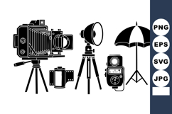 Vintage Camera Photography Lighting Equipment Vector Product Image 1